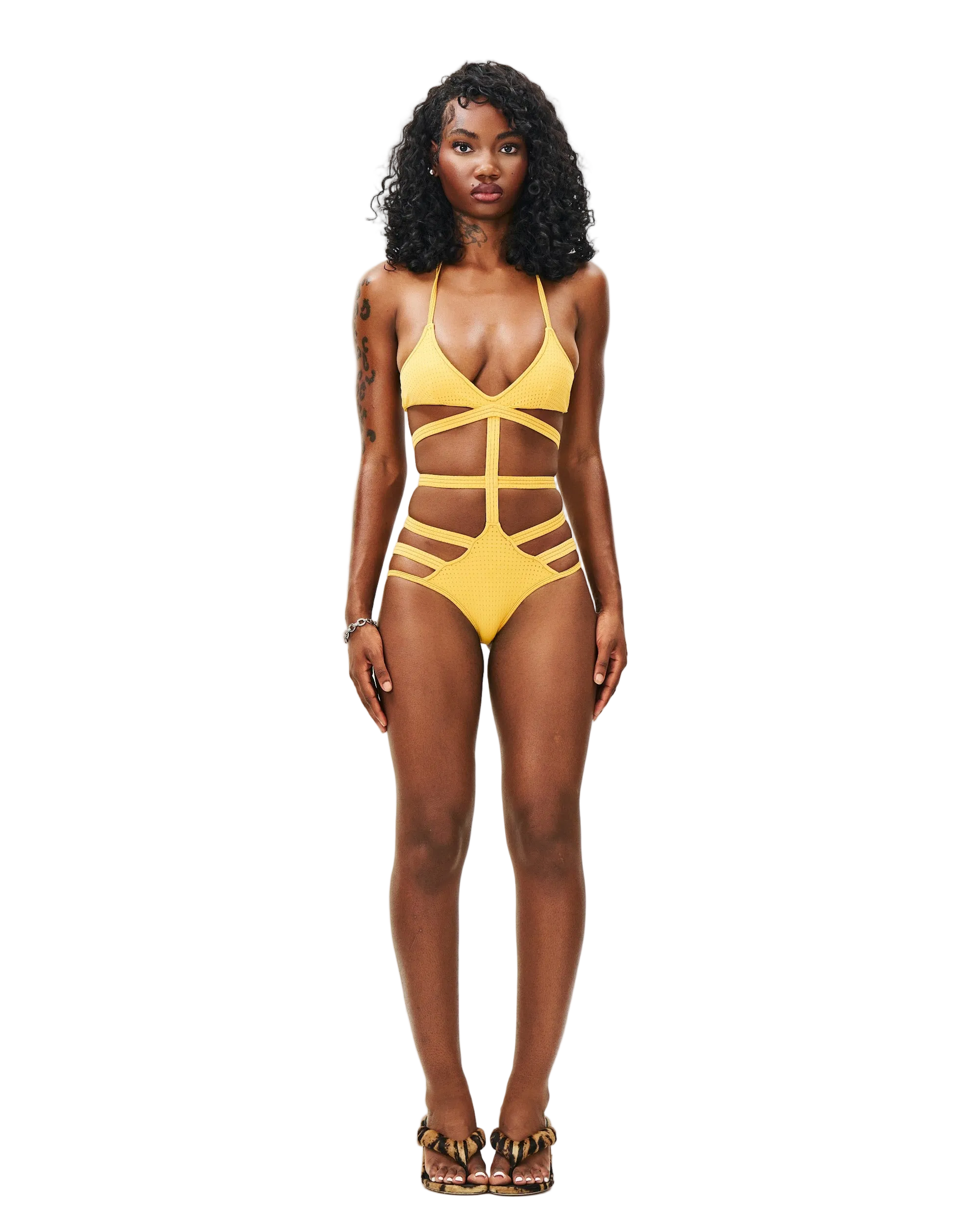 MONOKINI NETTED SWIMSUIT