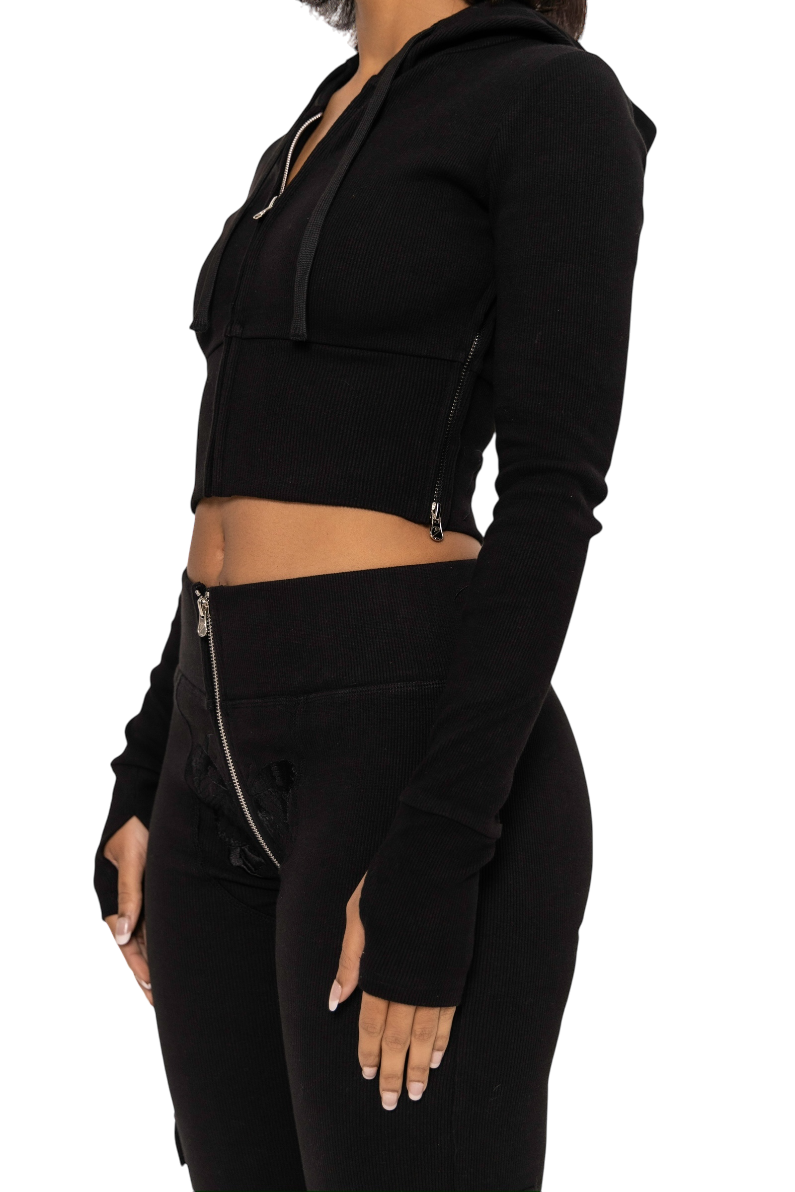 BLACK UZIP JACKET