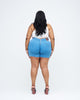 DENIM WASHED UZIP SHORTS