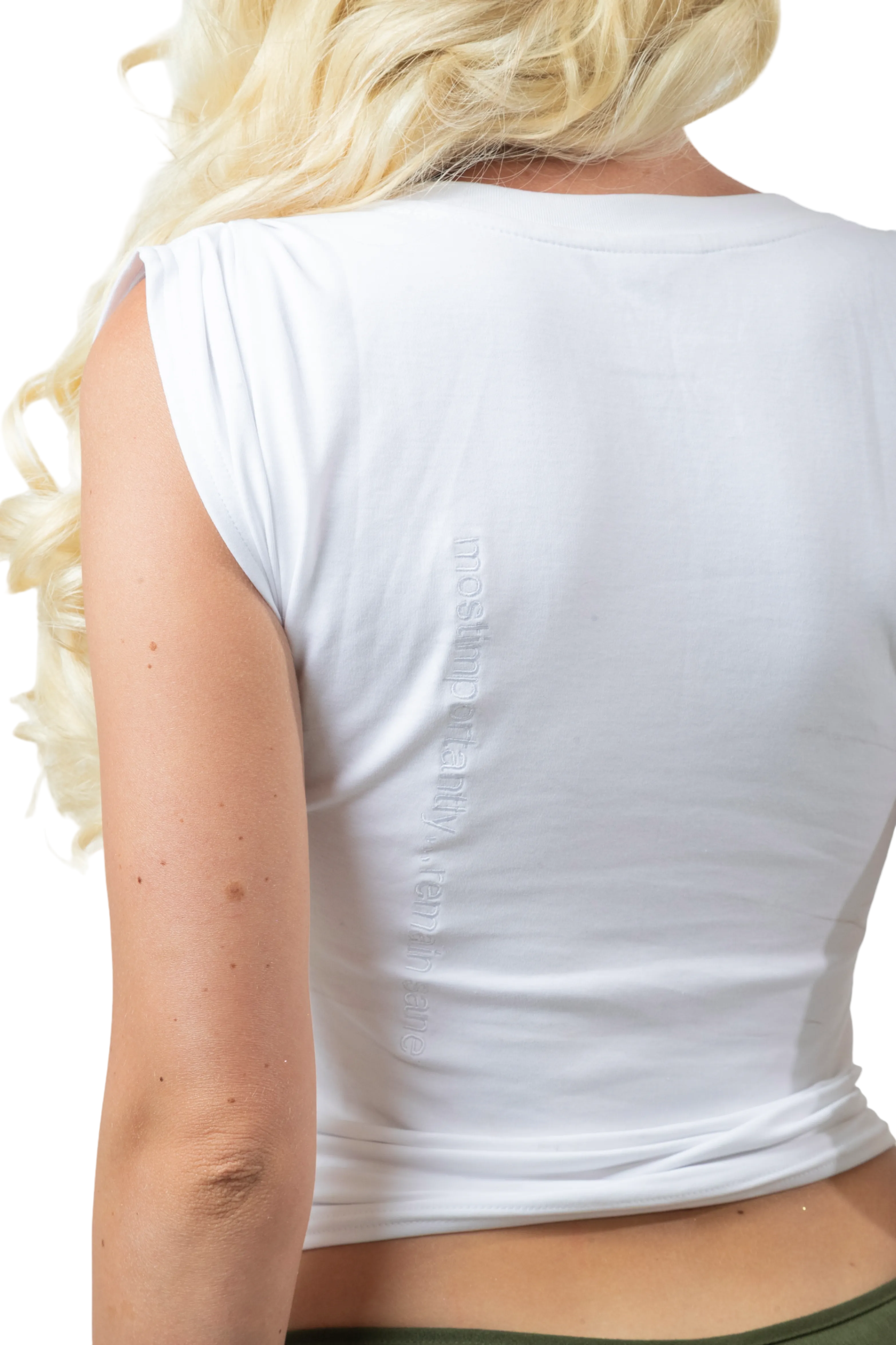 MOCK ROLLED TEE