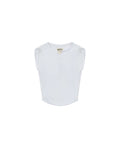 MOCK ROLLED TEE