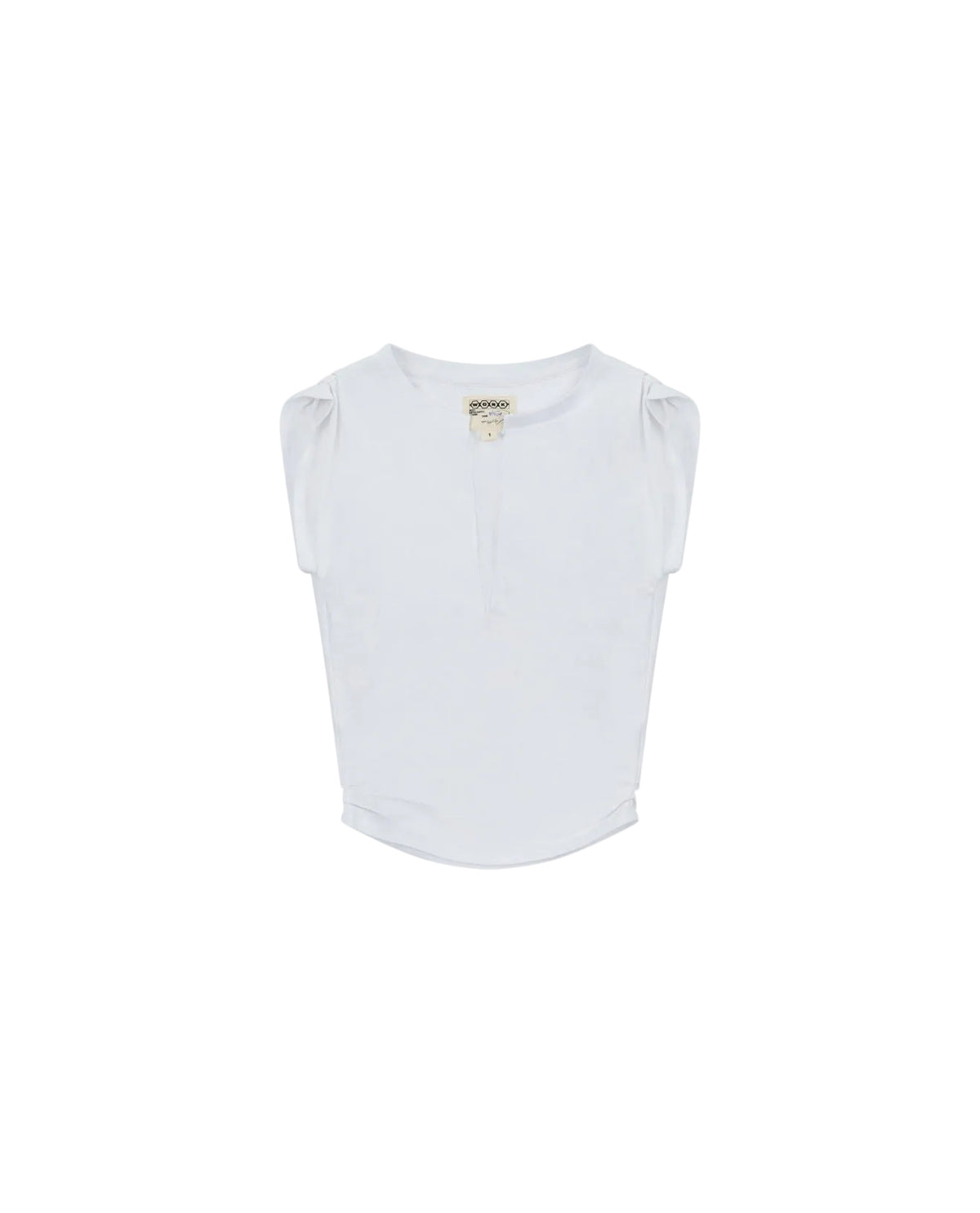 MOCK ROLLED TEE