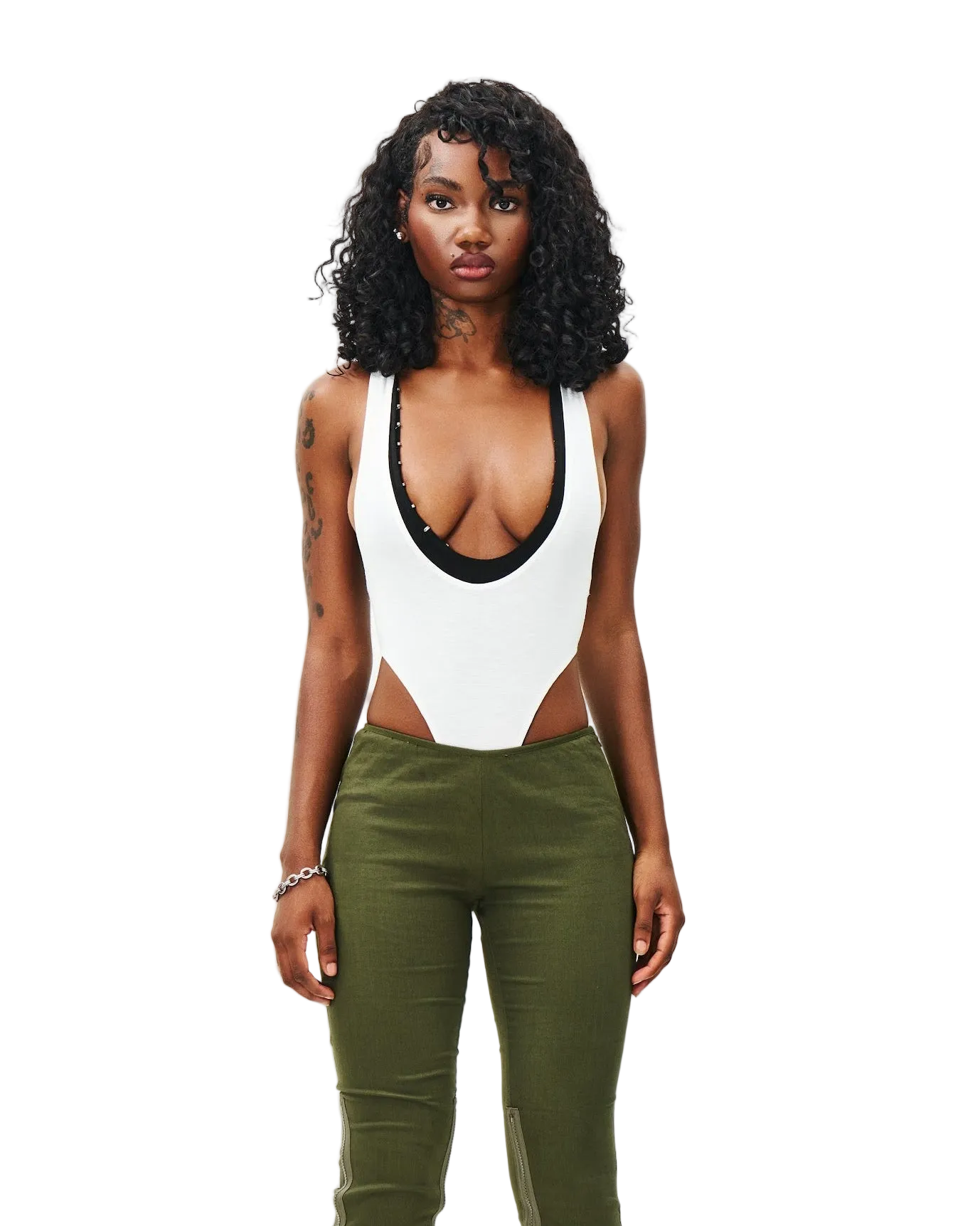 LAYERED PLUNGE BODYSUIT