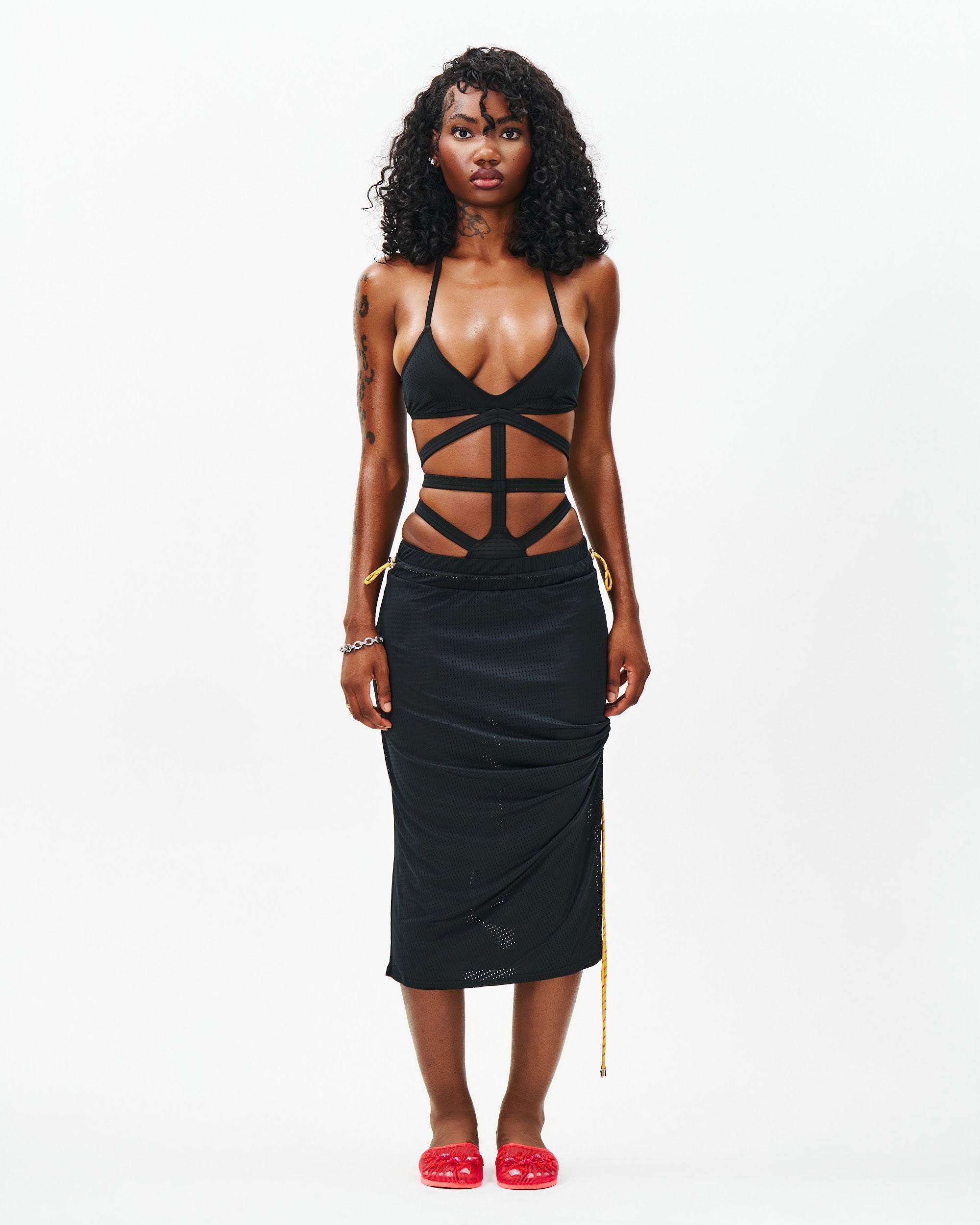 NETTED CORD SKIRT