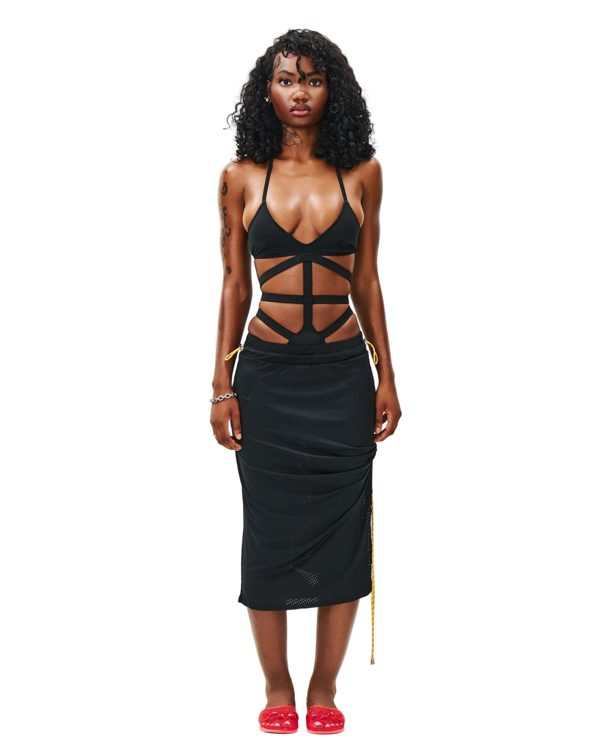 NETTED CORD SKIRT