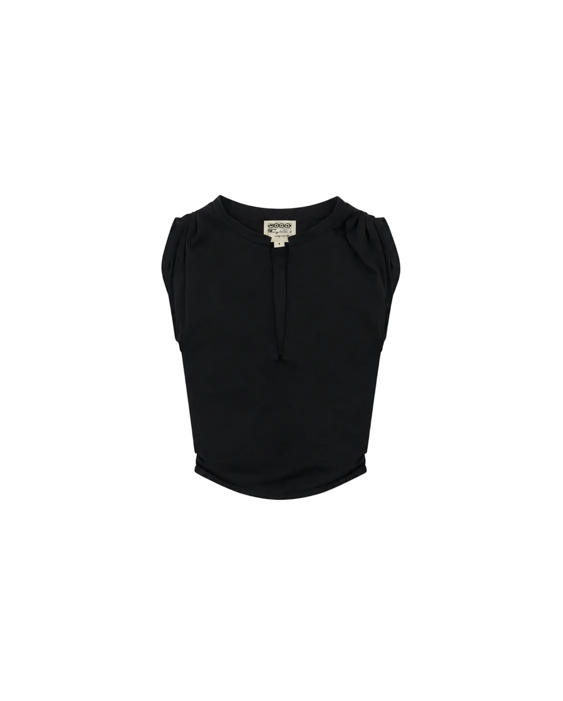 MOCK ROLLED TEE