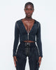 CHARCOAL STONE-WASHED UZIP JACKET