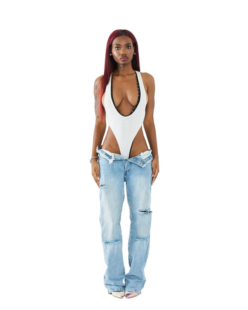 LAYERED PLUNGE BODYSUIT
