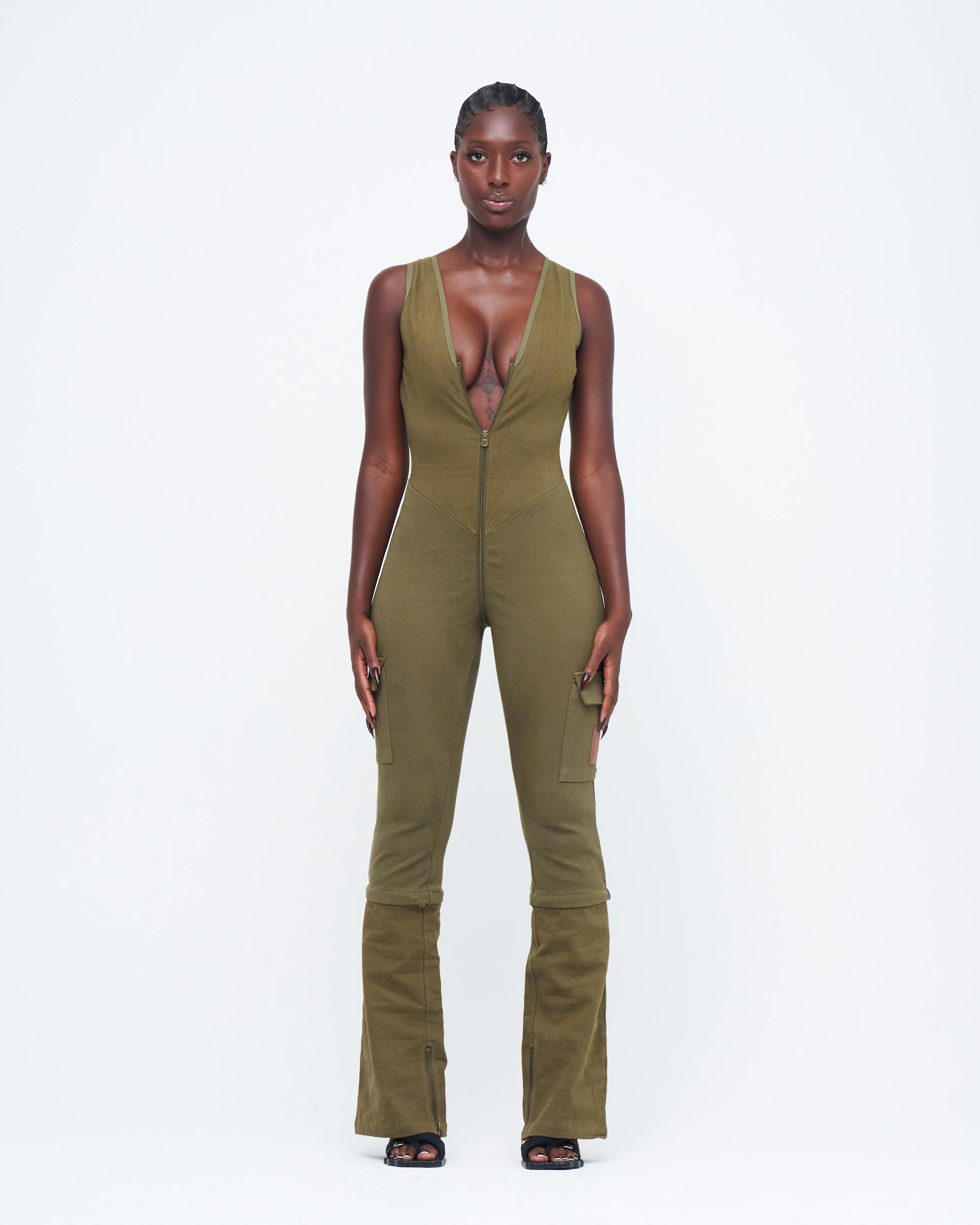 ARMY DUAL UZIP JUMPSUIT