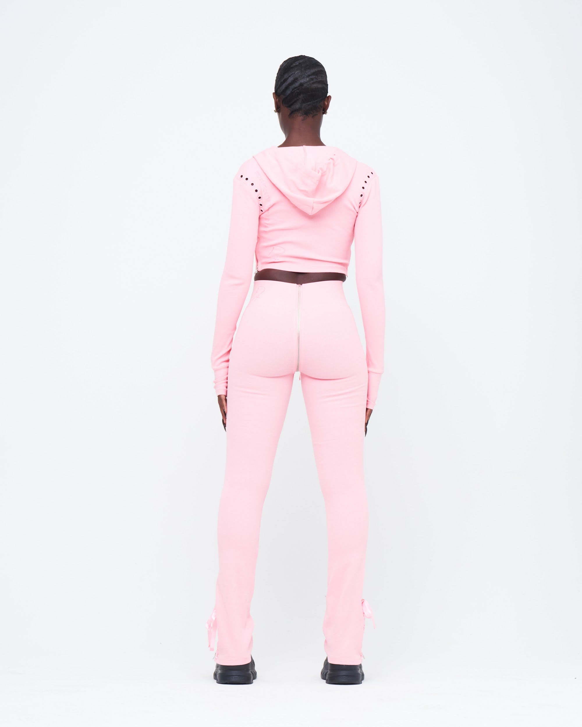 BLUSH PINK UZIP PANTS