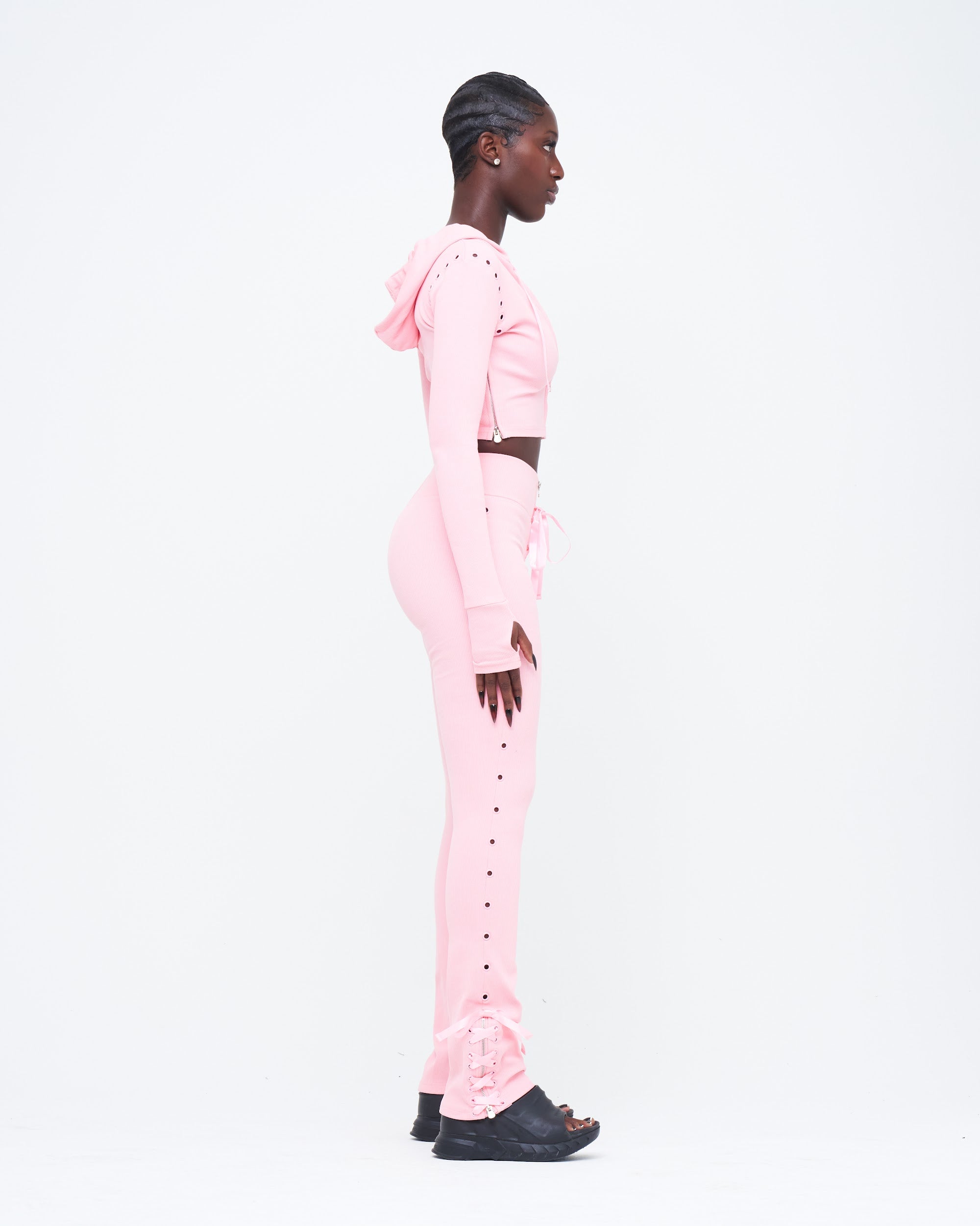 BLUSH PINK UZIP PANTS