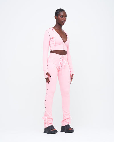 BLUSH PINK UZIP PANTS