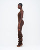 BROWN DUAL UZIP JUMPSUIT