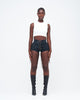 PREORDER CHARCOAL STONE-WASHED UZIP SHORTS