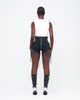 PREORDER CHARCOAL STONE-WASHED UZIP SHORTS