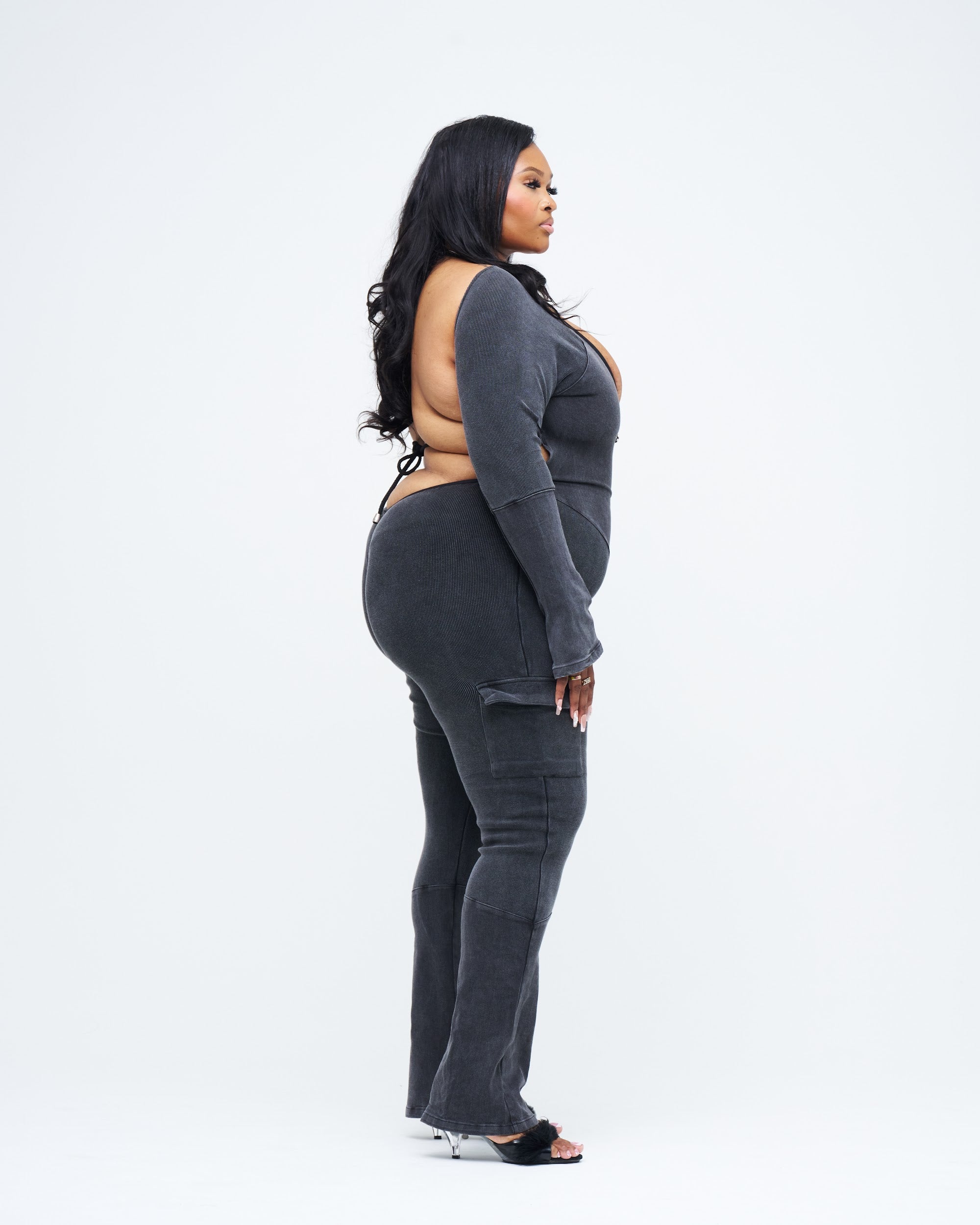 SLEEVED SKULL UZIP JUMPSUIT