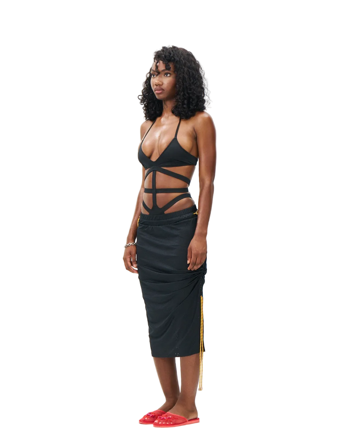 NETTED CORD SKIRT