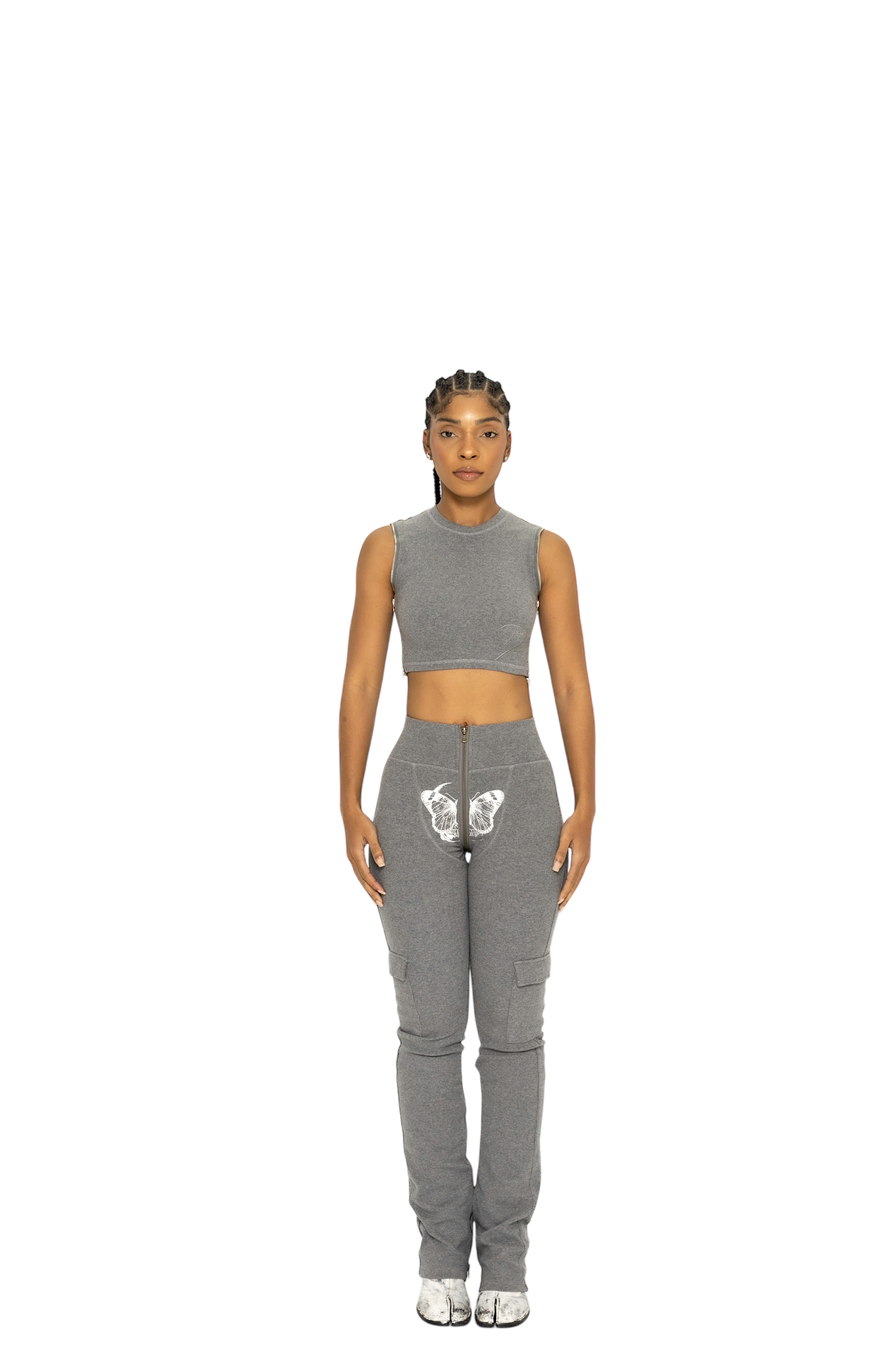 GREY SIGNATURE UZIP PANTS