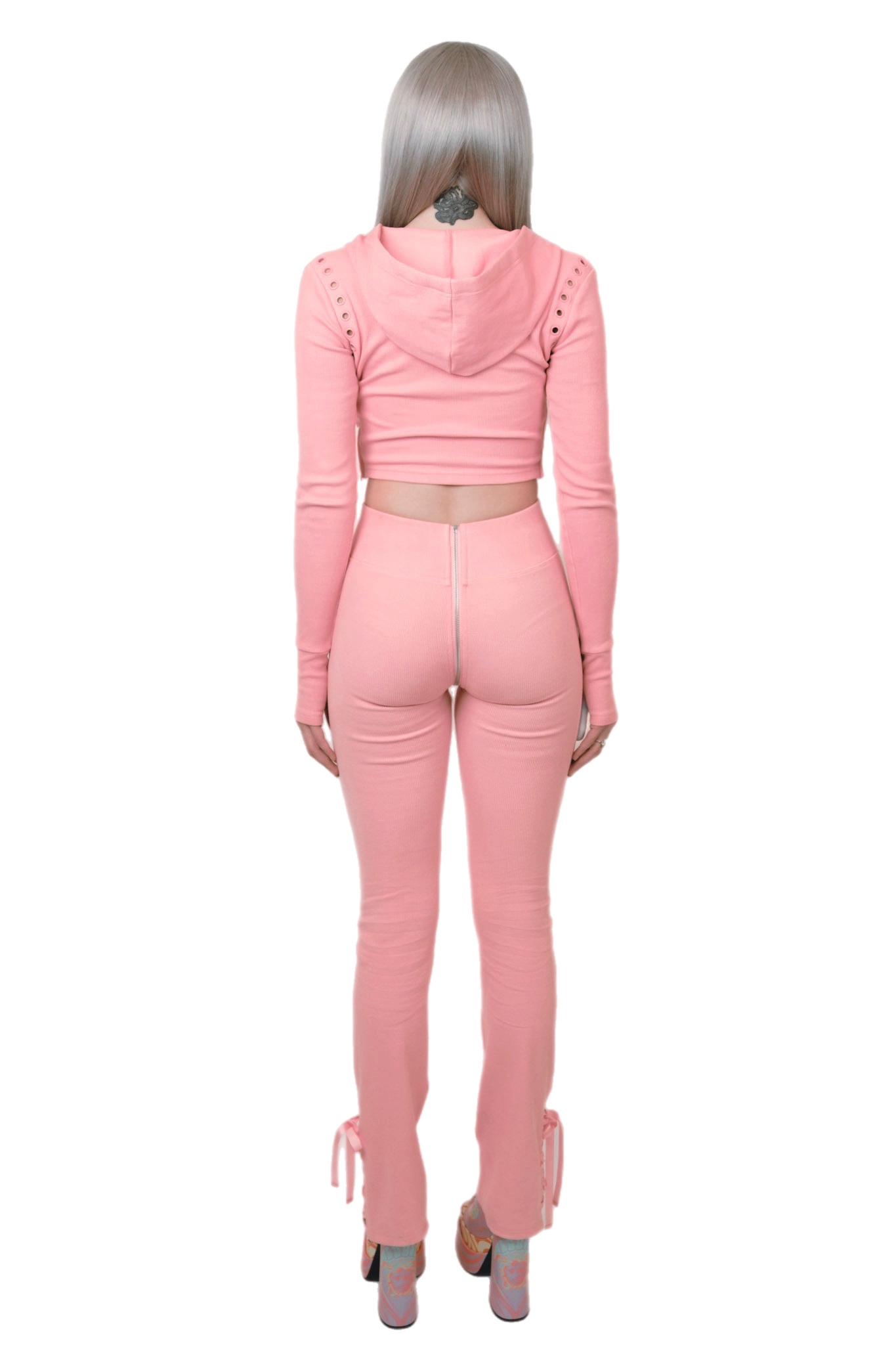 BLUSH PINK UZIP PANTS