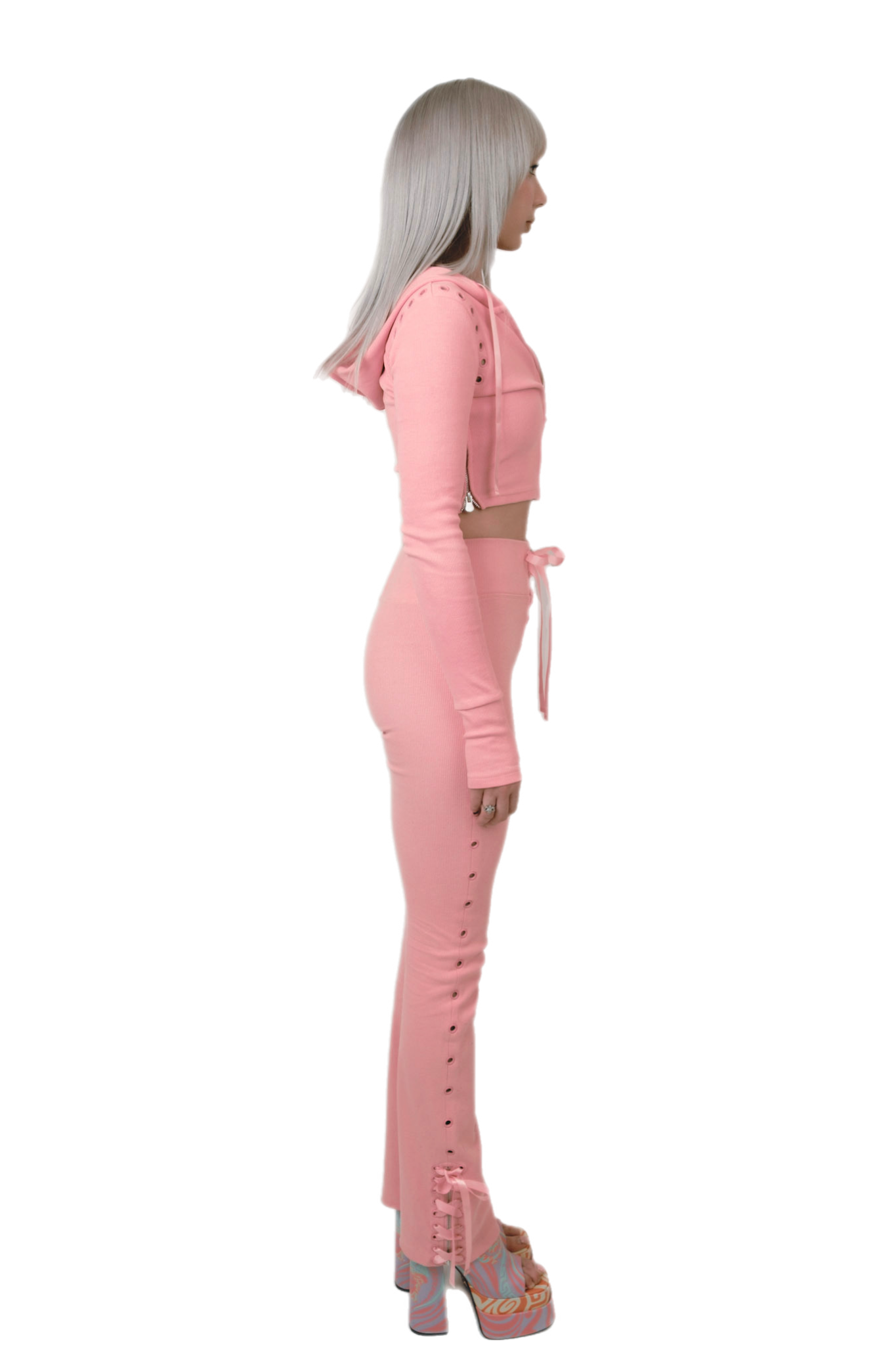 BLUSH PINK UZIP PANTS